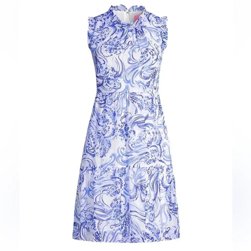 Lily Pulitzer Jazzy Tiered Dress In Resort White Dont Be Jelly